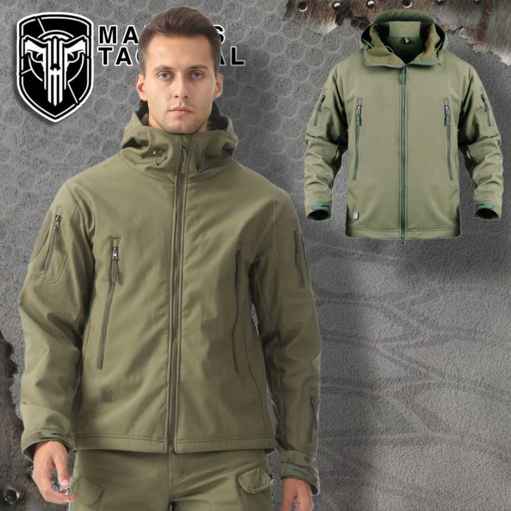 Jaket Tad import HIJAU jaket tactical Pria jaket Pria waterproof jaket tactical oudoor jaket olahrag
