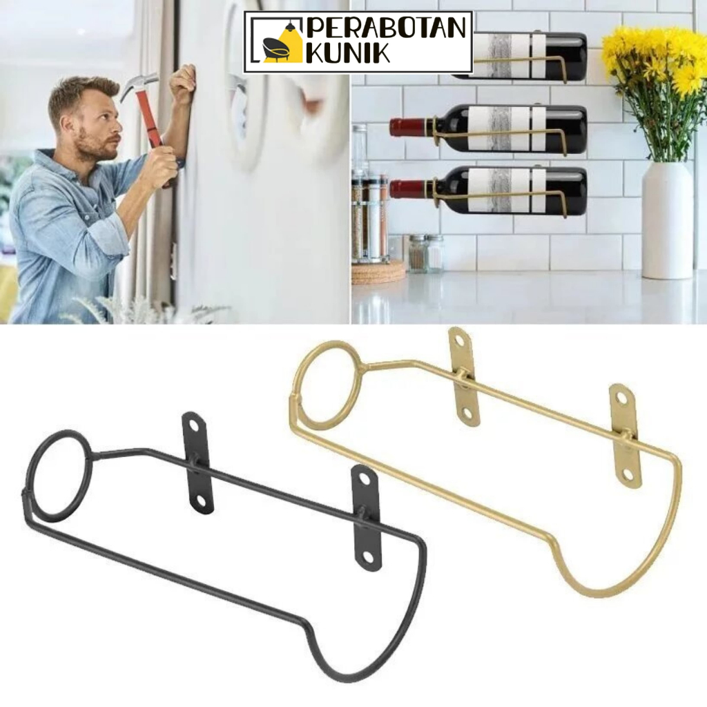 Wine Holder Wall Holder Rak Dinding Botol Wine Bar Rak Hiasan Dinding Dekorasi