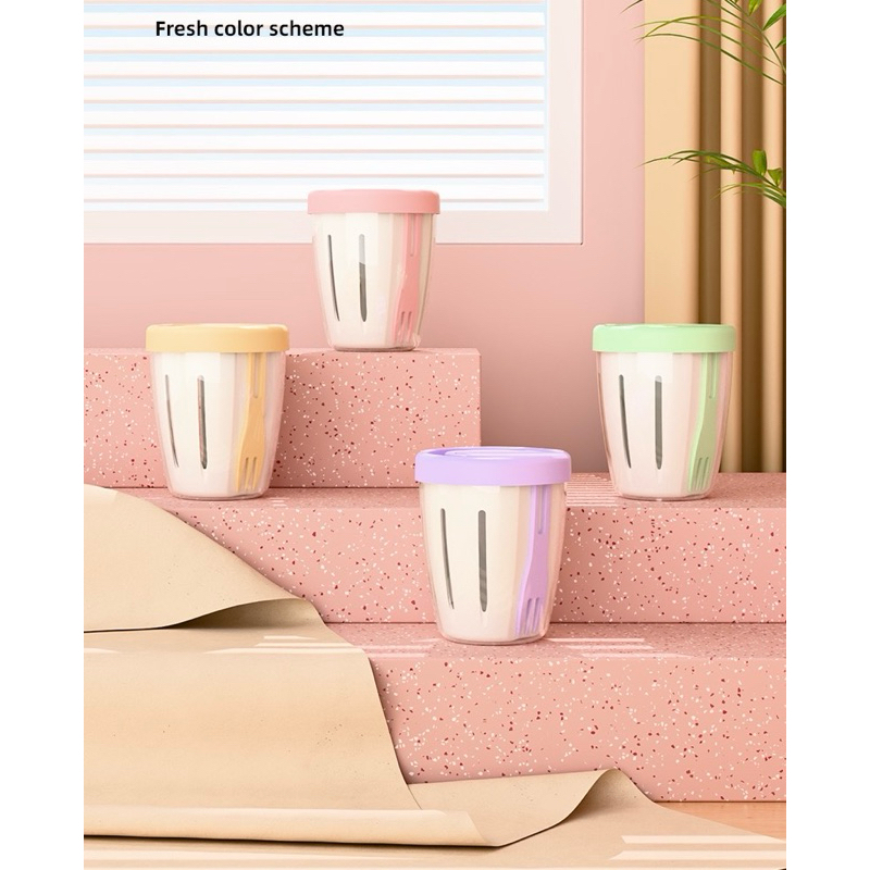 Double layered fruit and salad cup / Wadah salad buah dan sayur