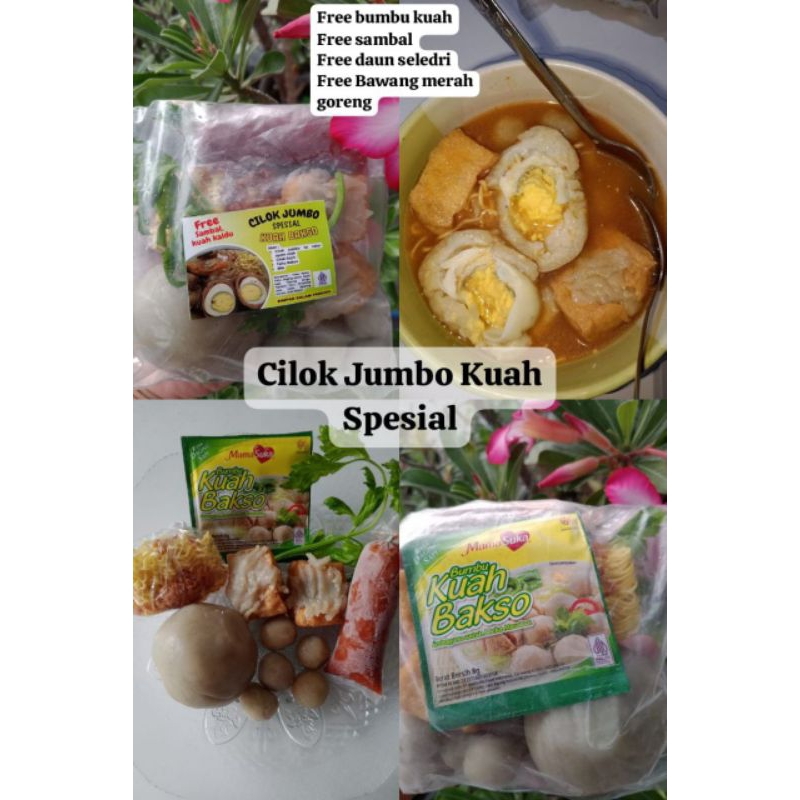 

cilok jumbo kuah isi telur