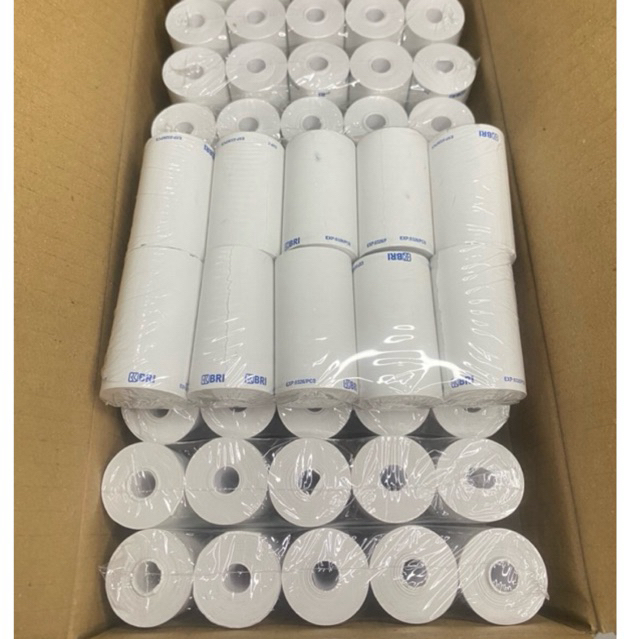 

Kertas thermal Bri 58x30mm 1 Dus (isi 100 Roll)