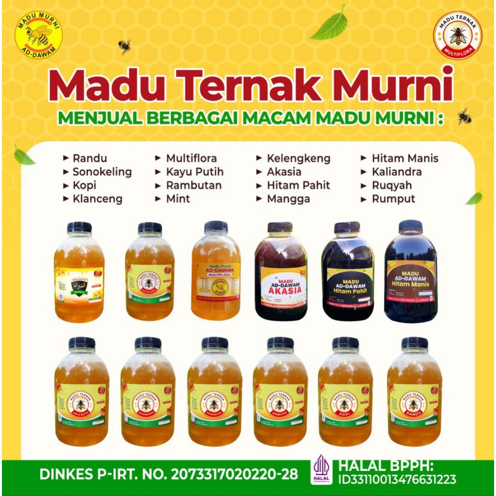 

MADU TERNAK MURNI # KELENGKENG # 1000 GRAM