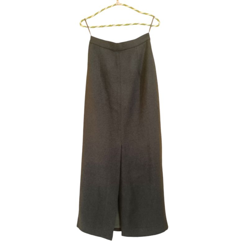 rok span wanita hijau botol