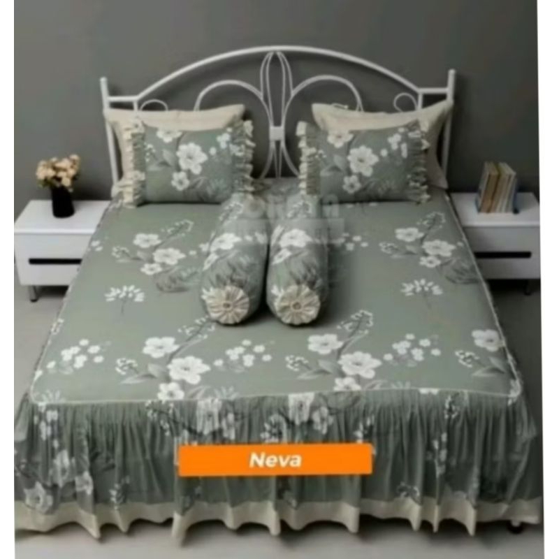 Sprei Rumbai Pengantin Katun Lokal Motif Neva by Katun Esra