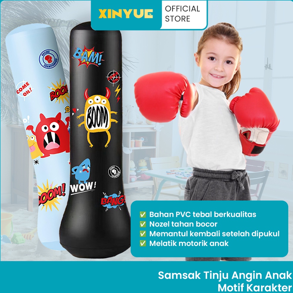 Modern XinYue  Standing Boxing Ball Samsak Tinju Anak Inflatable Bahan PVC 15CM 12CM