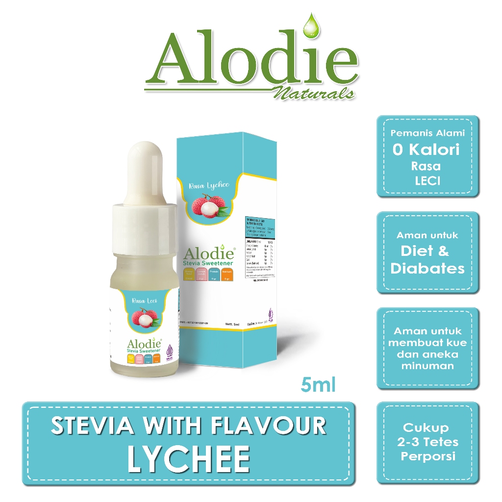 

Stevia Alodie Natural Sweetener Rasa Leci
