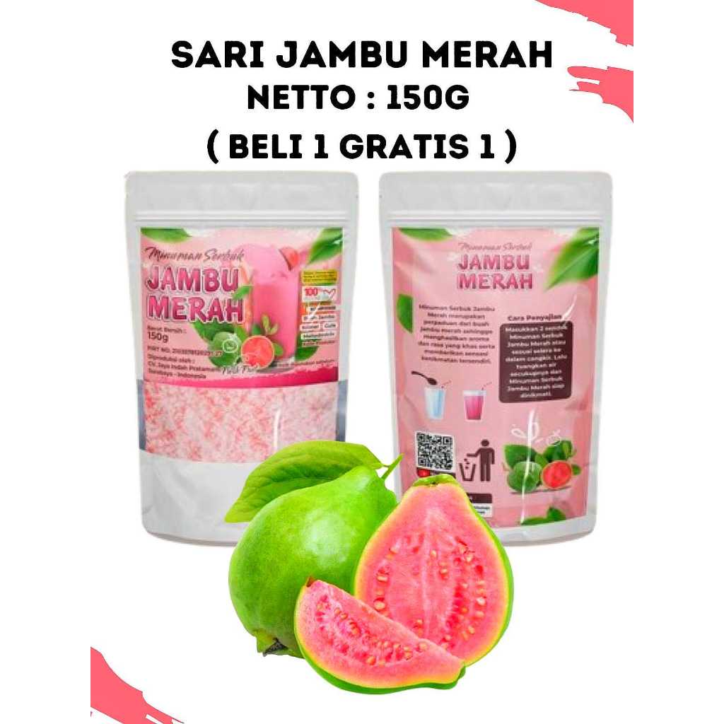 

Minuman Sari Jambu Merah Asli Murni Naga SP 150g Original Tinggal Seduh Beli 1 gratis 1