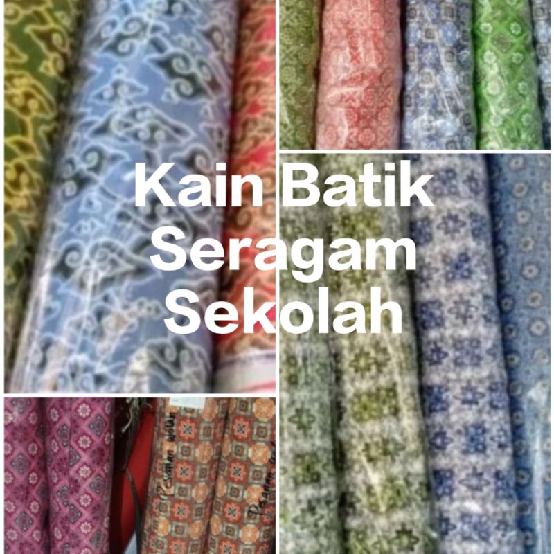 Kain Batik Seragam Sekolah / Per Roll isi 60 y