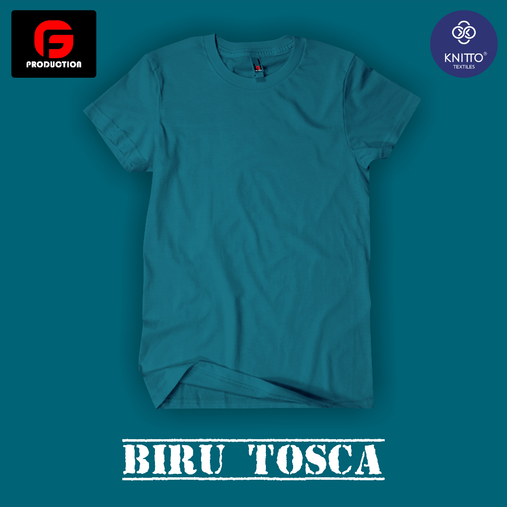 BIRU TOSCA - KAOS POLOS - COTTON COMBED 24s PREMIUM