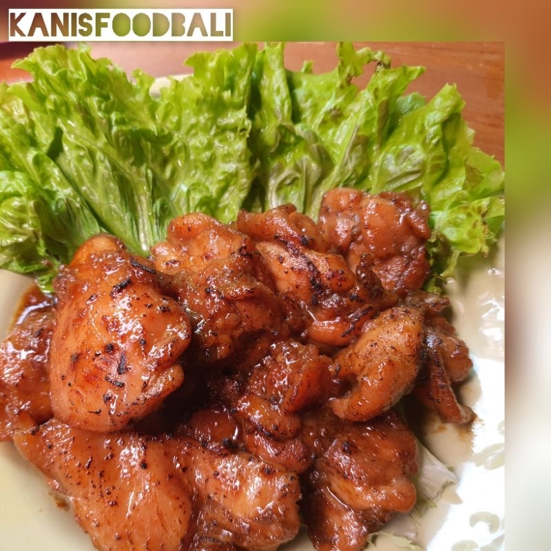 

honey garlic chicken frozen food / lauk halal thoyib / ayam fillet paha bumbu madu frosen