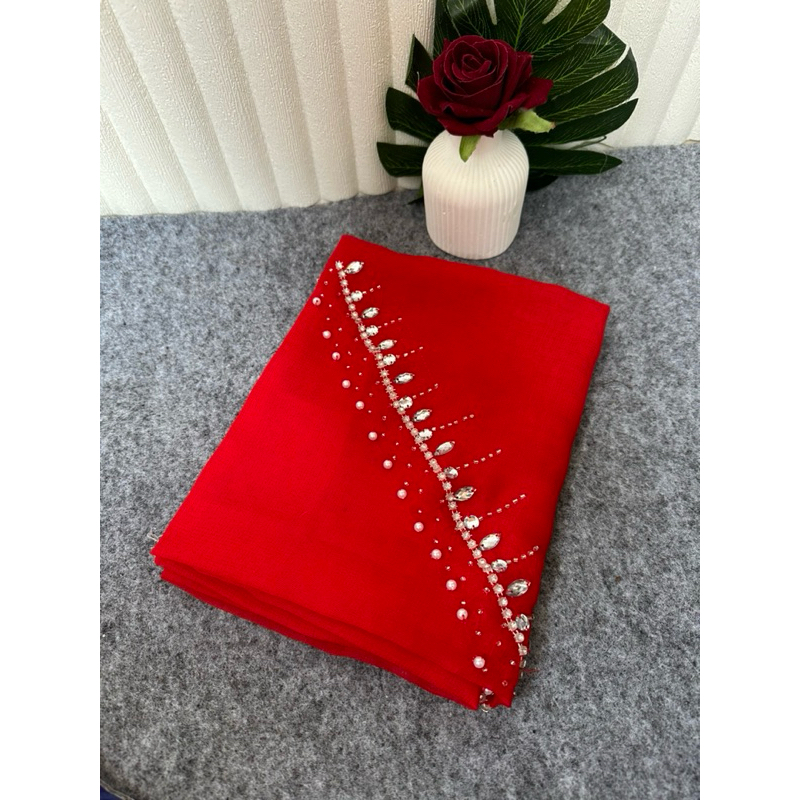 100% AMAN HIJAB SEGI EMPAT PAYET MAHKOTA// SEGI EMPAT PESTA// HIJAB MEWAH