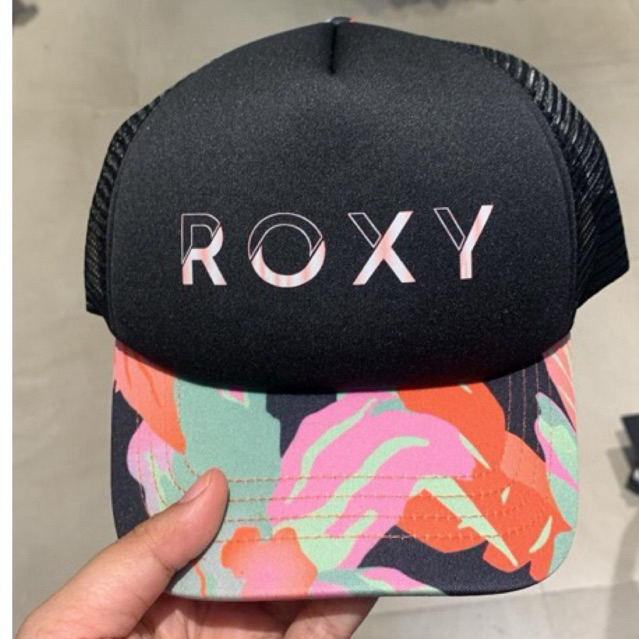 ROXY topi trucker hitam bunga remaja NEW ARRIVAL ORIGINAL 100%