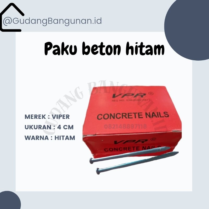 PAKU BETON HITAM UKURAN 4 CM