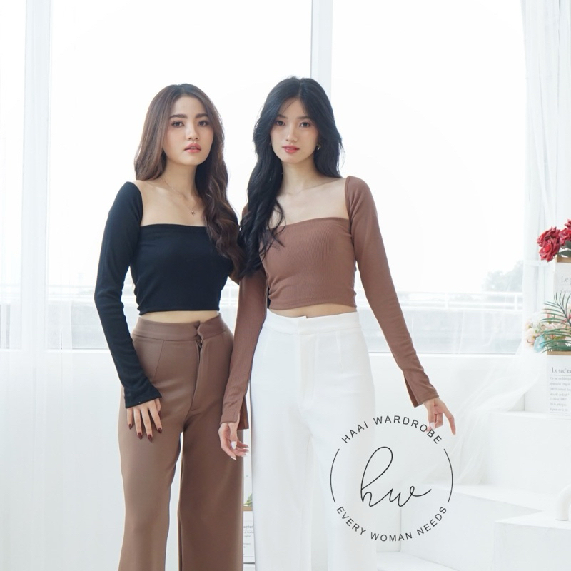 HW - Kirana Top - 151 - Square Neck Longsleeve CropTop