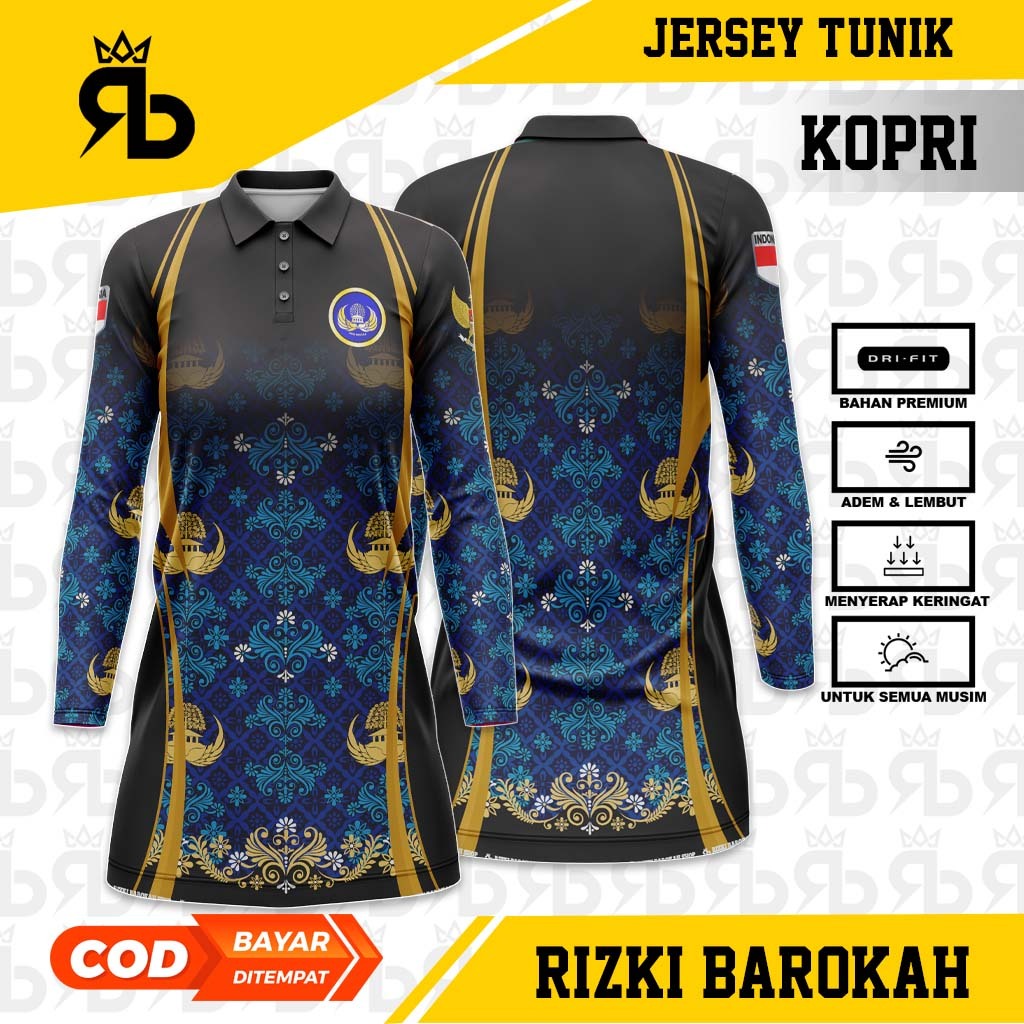 TUNIK KORPRI / JERSEY TUNIK / KORPRI WANITA / KORPRI WANGKI / DRESS KORPRI / JERSEY TUNIK WANITA