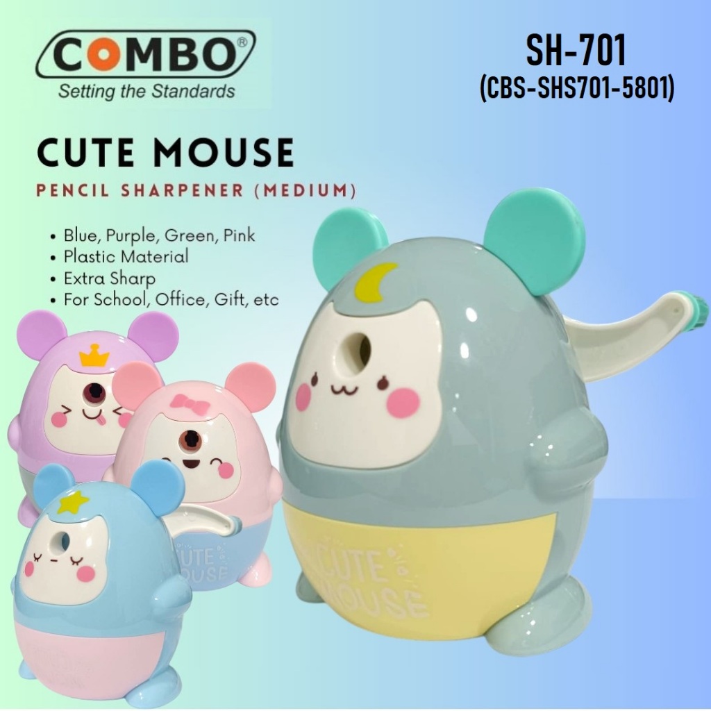

Serutan Pensil Putar Lucu / Table Mechanical Sharpener SH-701 / Penyerut Pensil / Rautan Pensil Meja Cute Mouse