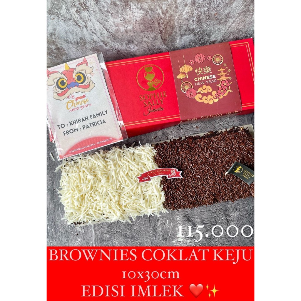 

Brownies Keju / Coklat - Hampers CNY / Paket Imlek - READY