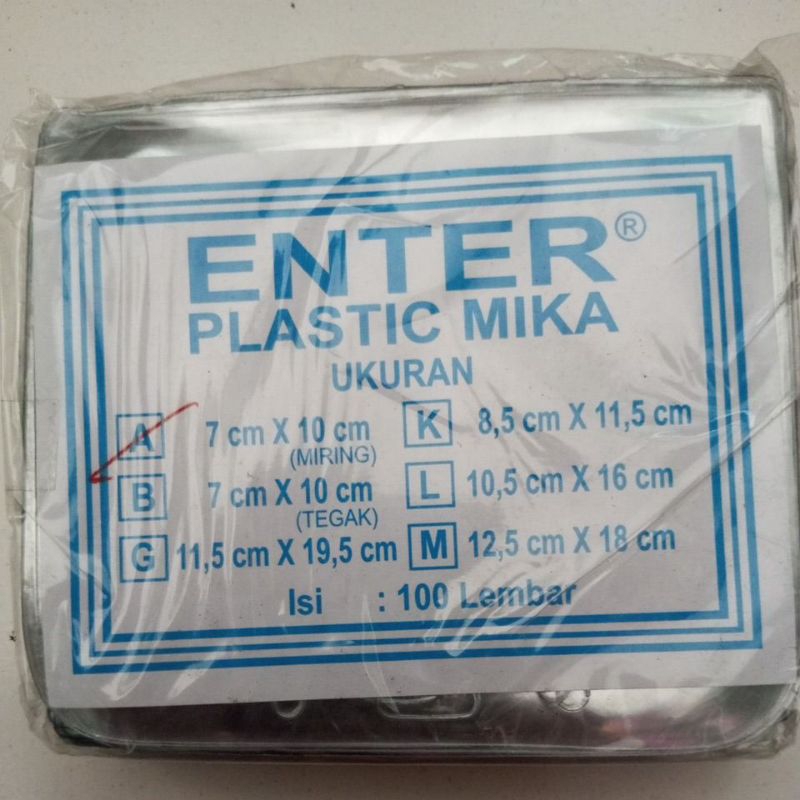 

Enter Plastic Mika Ukuran