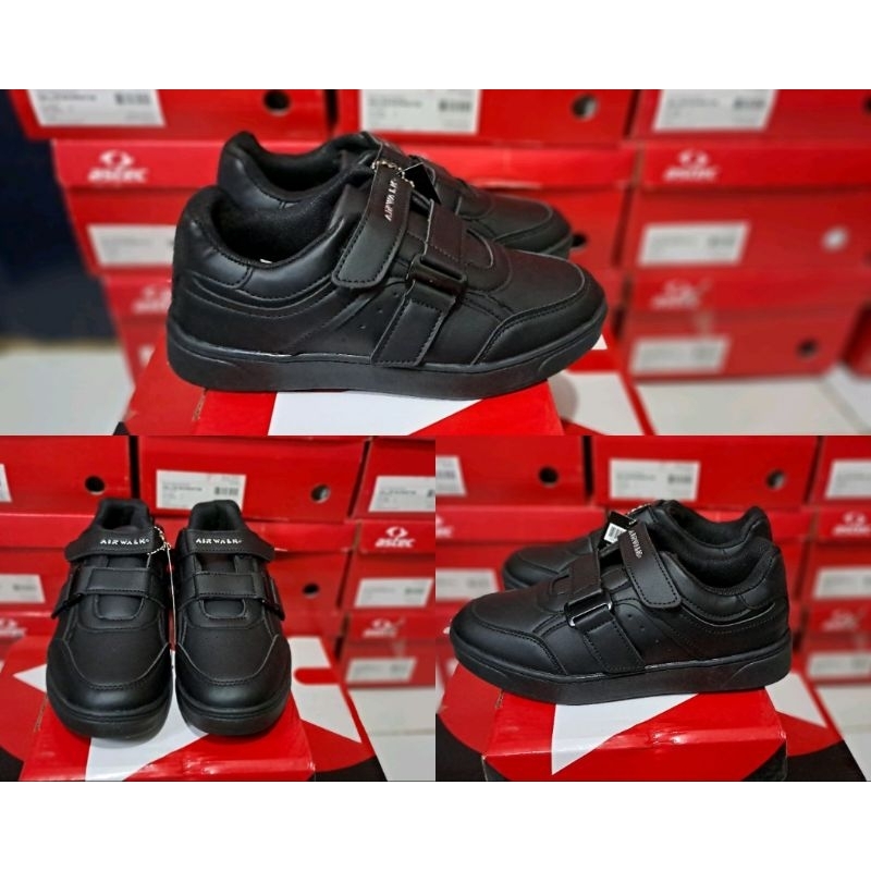 SEPATU AIRWALK ALTO FULL BLACK ANAK ANAK ORIGINAL 100% SEPATU SEKOLAH ANAK