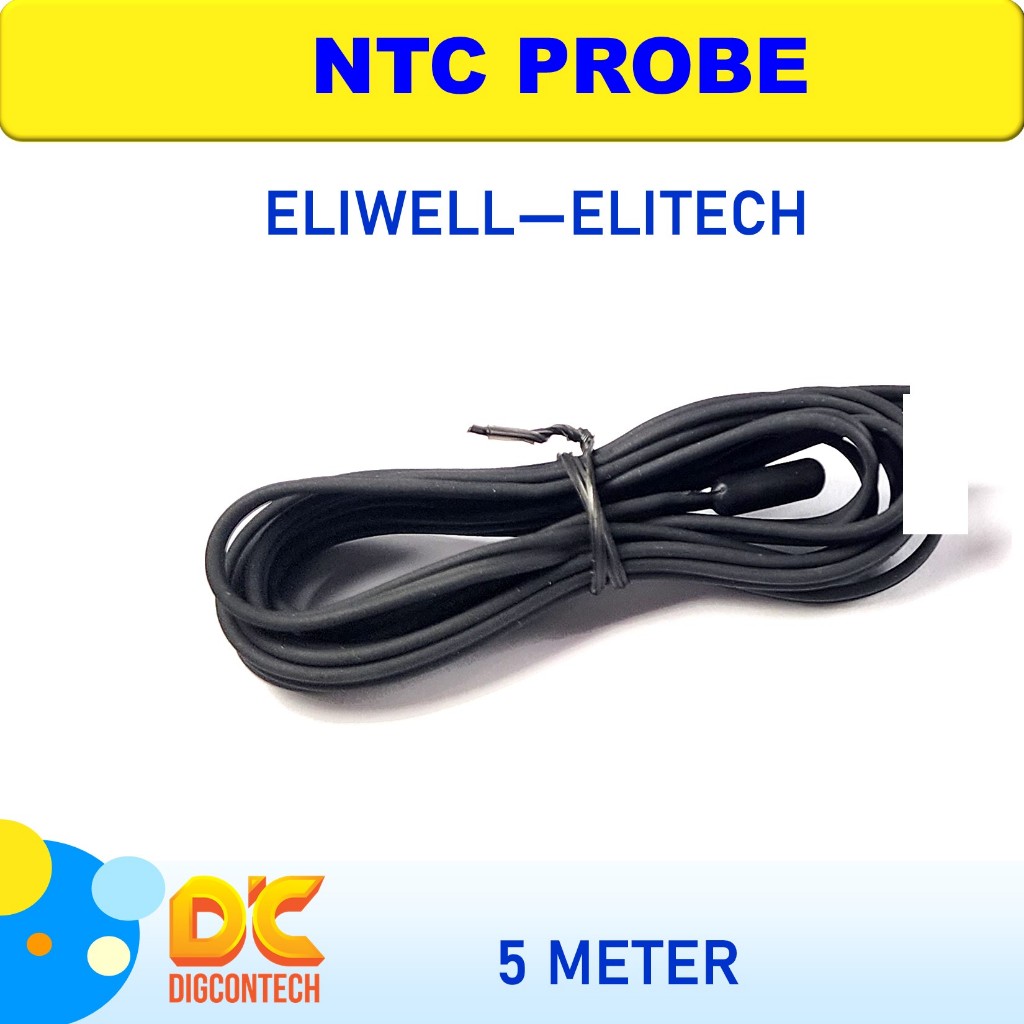 Sensor Probe  NTC 5M hitam 10K ohm Eliwell Elitech