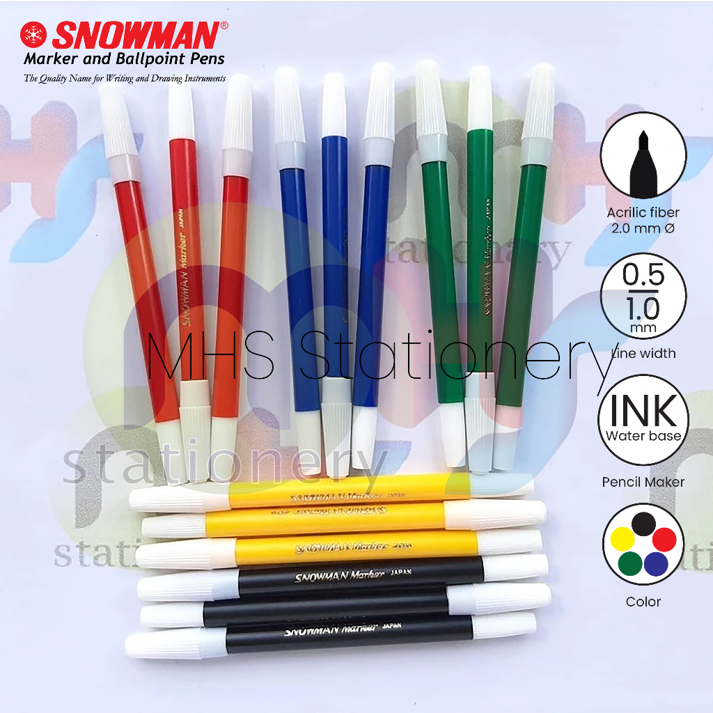 

SNOWMAN Permanent Marker Spidol Permanen Warna Kecil PW-1A 100% ORIGINAL