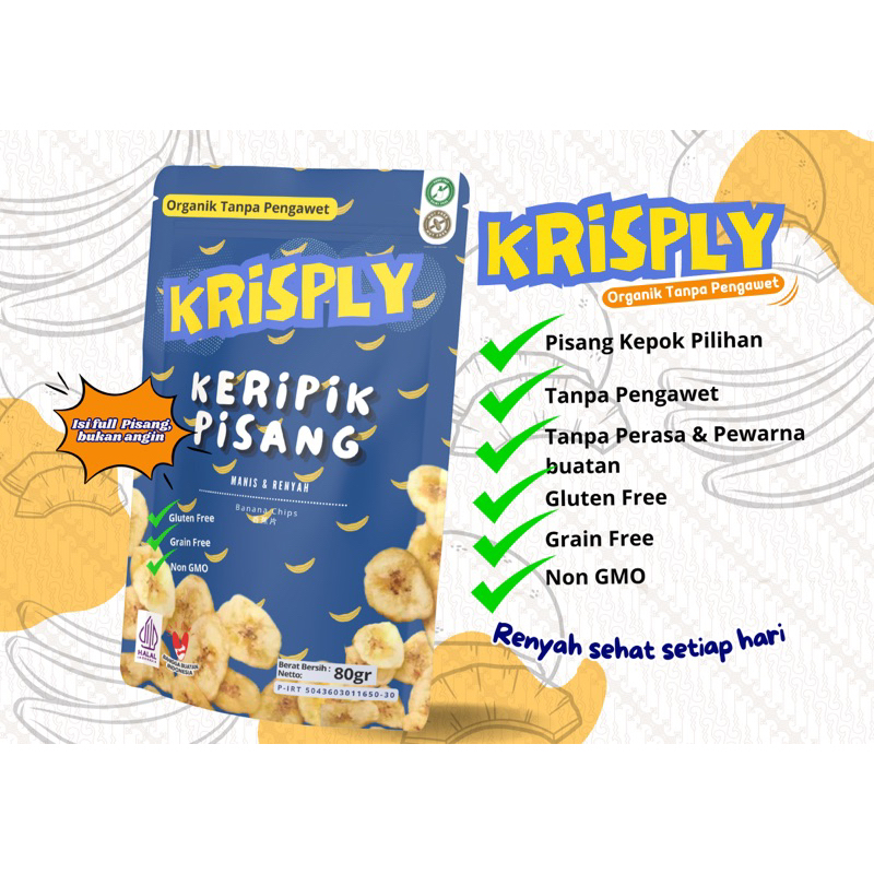 

Krisply Keripik Pisang Manis Renyah