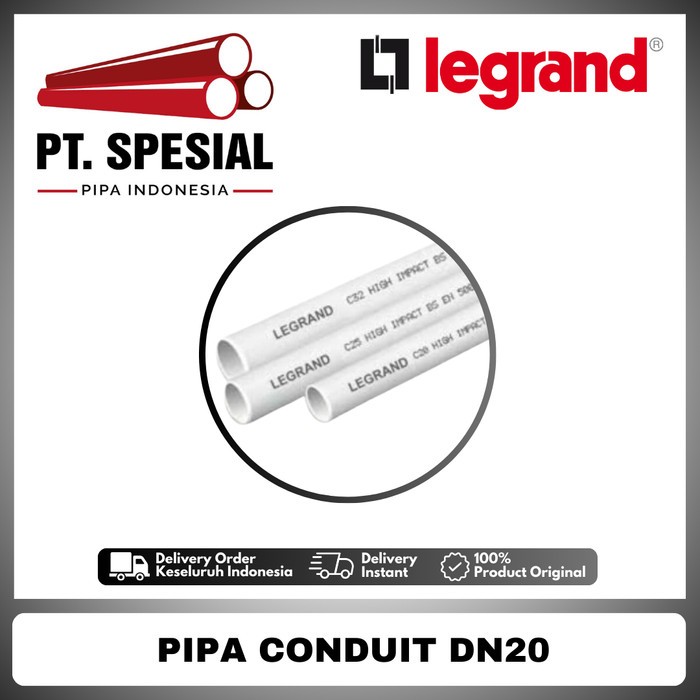 Legrand Pipa Conduit / Pipa Listrik DN20 Putih - 12