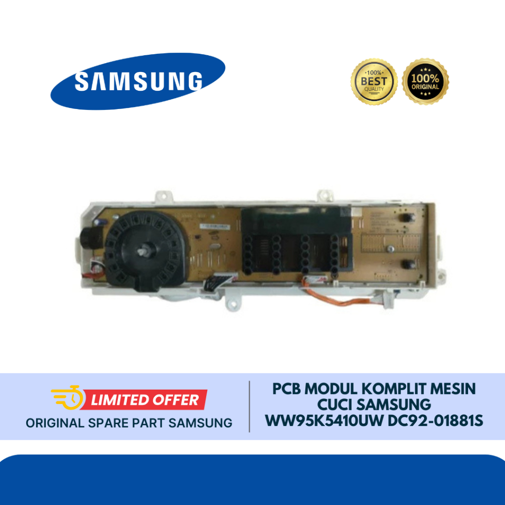 PCB MODUL KOMPLIT MESIN CUCI SAMSUNG WW95K5410UW ORIGINAL DC92-01881S