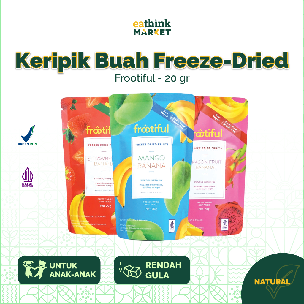 

Keripik Buah Freeze - Dried Vegan Gluten Free - Frootiful 20 gr