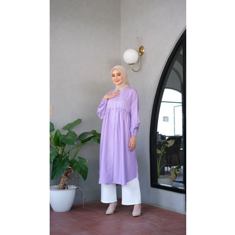 Tunik Sakila By Ins Collections Baju Atasan Muslim Wanita Casual Bahan Katun Toyobo Premium