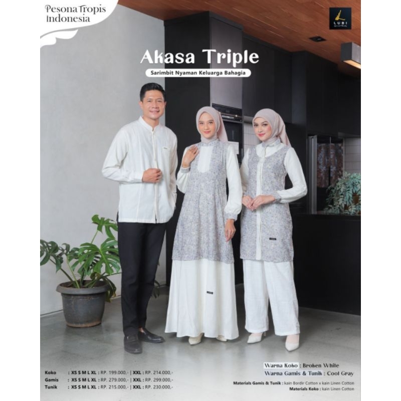 Lubi Akasa Triple Gamis Lubi Gamis Terbaru Tunik Lubi Tunik Terbaru Couple Lubi Couple Terbaru