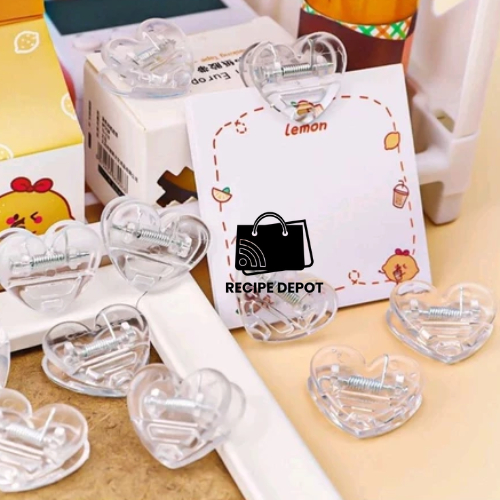 

Klip Clip Capit Penjepit Kertas Memo Dokumen Serbaguna Aksesoris Perlengkapan Sekolah Clip Love Hati Bening Transaparan