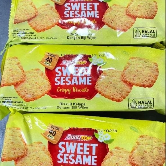 

BISKITOP SWEET SESAME CRISPY BISCUITS 1 DUS ISI 40 BKS