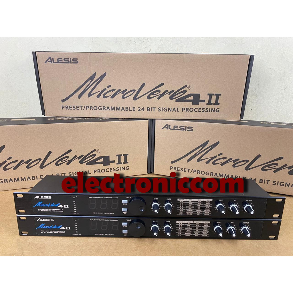 EFEK VOCAL ALESIS MICROVERB 4 II 24 BIT KUPING BESI MADE IN TAIWAN MICROVERB4 II