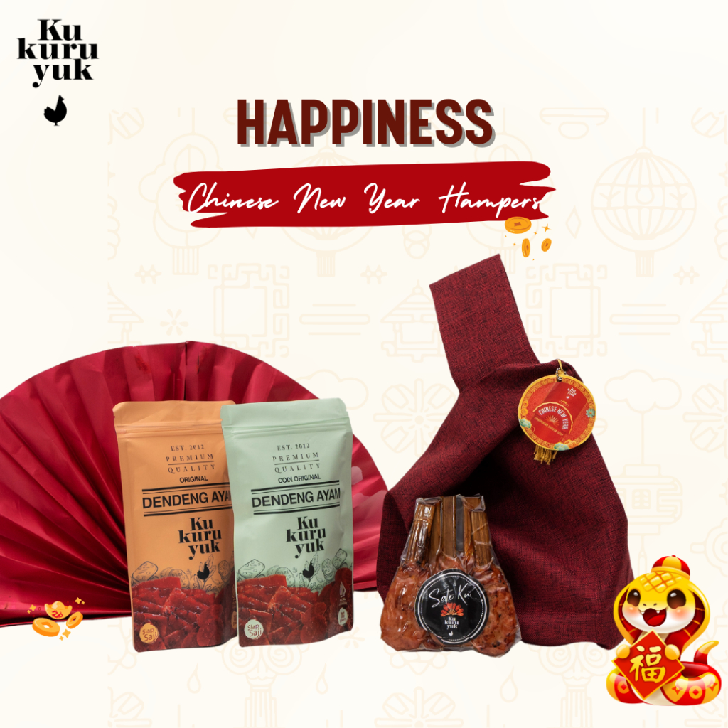 

Happiness Hampers - Hampers Imlek - Dendeng Kukuruyuk - Hadiah Parcel CNY