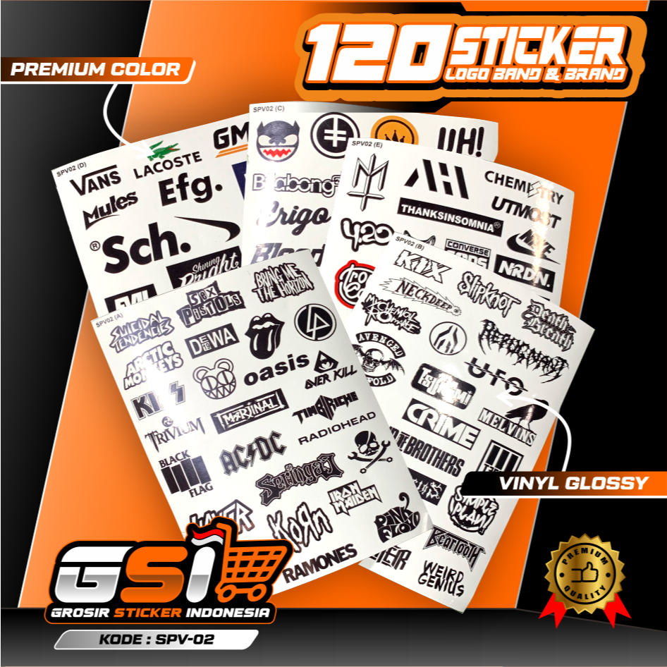 Stiker Pack Band Music Brand Lokal Stiker Random Pack Maternal - Stiker Pack Series Black & White 12