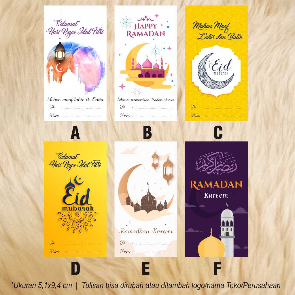 

Stiker Label Hadiah Parcel Hari Raya Idul Fitri/Ramadhan bentuk unik