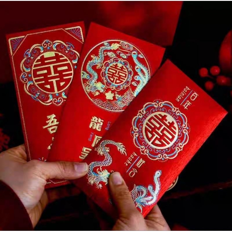 

(1 PX isi 6pc) Angpao Imlek JUMBO Angpau Merah /Angpao Wedding /Angpao ShuangXi 2025