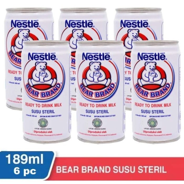 

Bear Brand Susu Steril 189ml Isi 6pcs