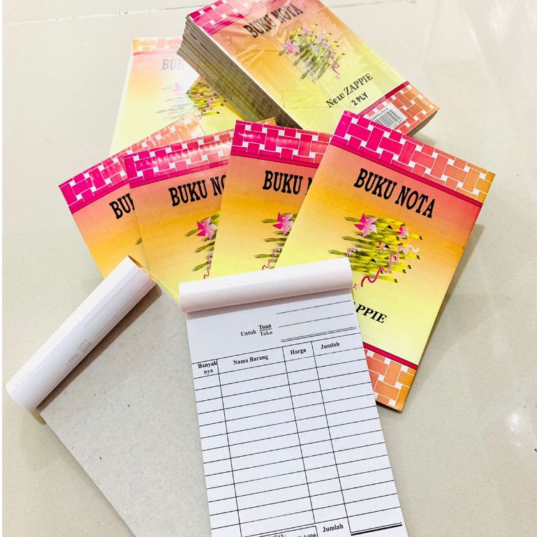 

BUKU NOTA 2 PLY NEW ZAPPIE (BUKAN NCR / HARUS PAKAI KARBON SENDIRI - 1 PAK ISI 10PCS)