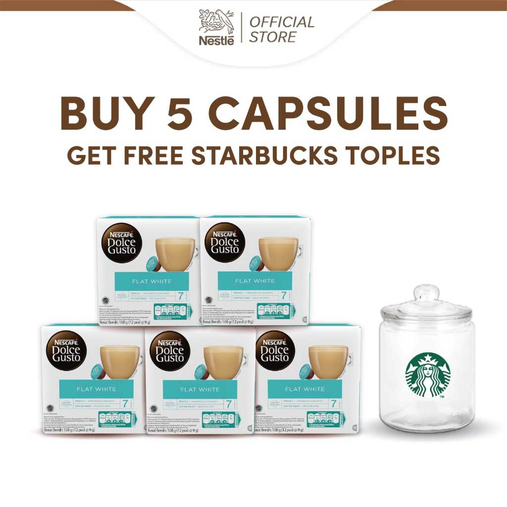 

NESCAFÉ Dolce Gusto Flat White 5 Box Get Toples Starbucks At Home