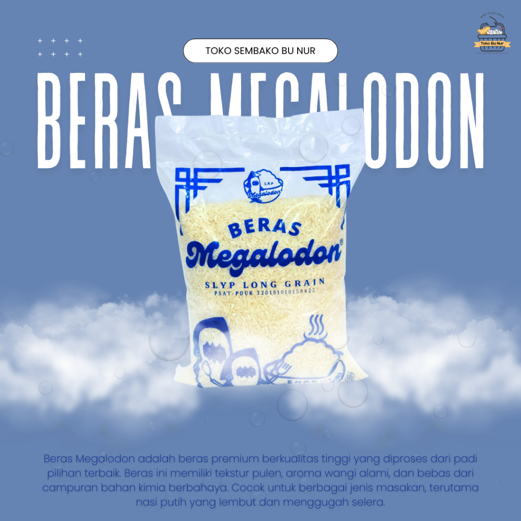 

Beras Cap Megalodon SLYP LONG GRAIN Premium 1 Kg