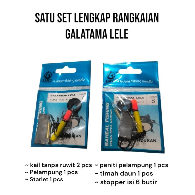 Paket Lengkap Rangkaian Kail Pancing Galatama Lele