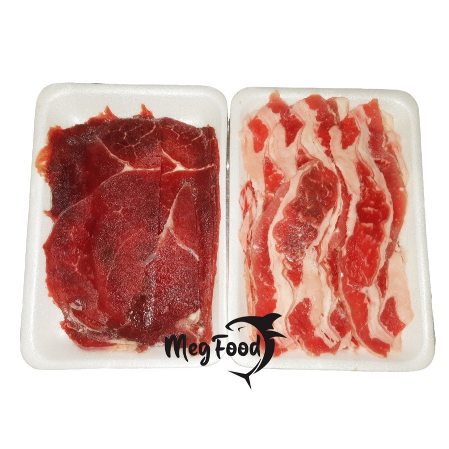 

MIX SLICE BEEF (500 GRAM US SHORT PLATE DAN AUS KNUCKLE BEEF)