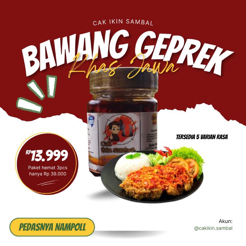 

BAWANG GEPREK_ Cak Ikin. Sambel
