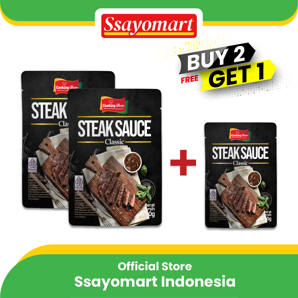 

(BUY 2 GET 1)Cooking Master/ Steak Sauce/ Saus Steak/ Sauce Steak Halal 250g