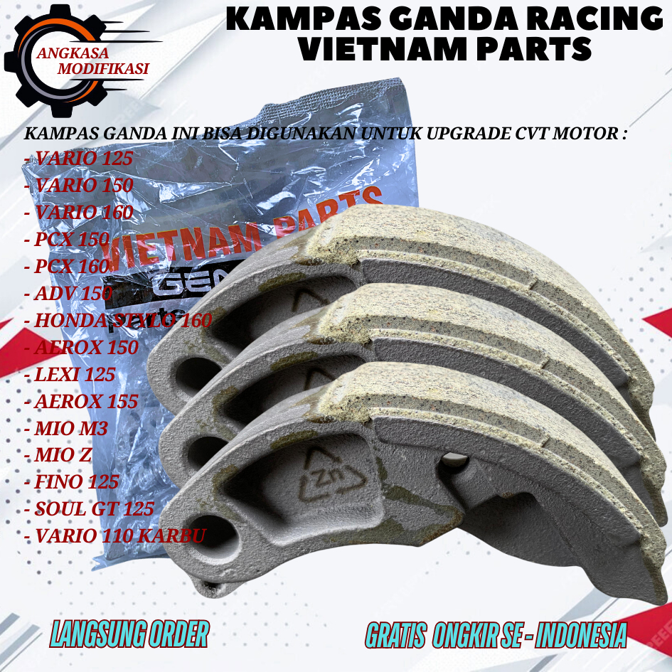 KAMPAS GANDA NMAX VIETNAM PARTS NMAX AEROX ADV150 VARIO125/150 PCX150/160 CBU MIO M3 GT FINO 125 VAR