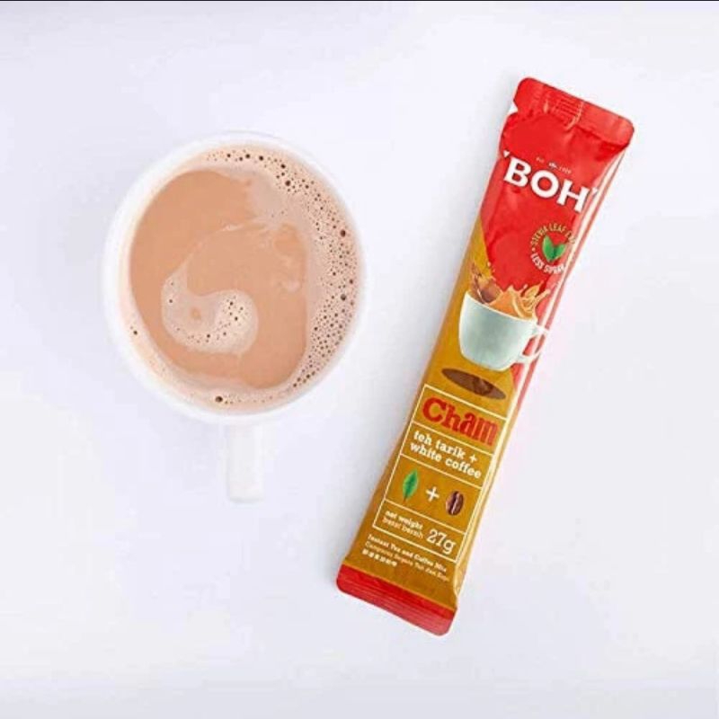 

ECERAN - BOH CHAM TEH TARIK + WHITE COFFEE (1 SACHET)