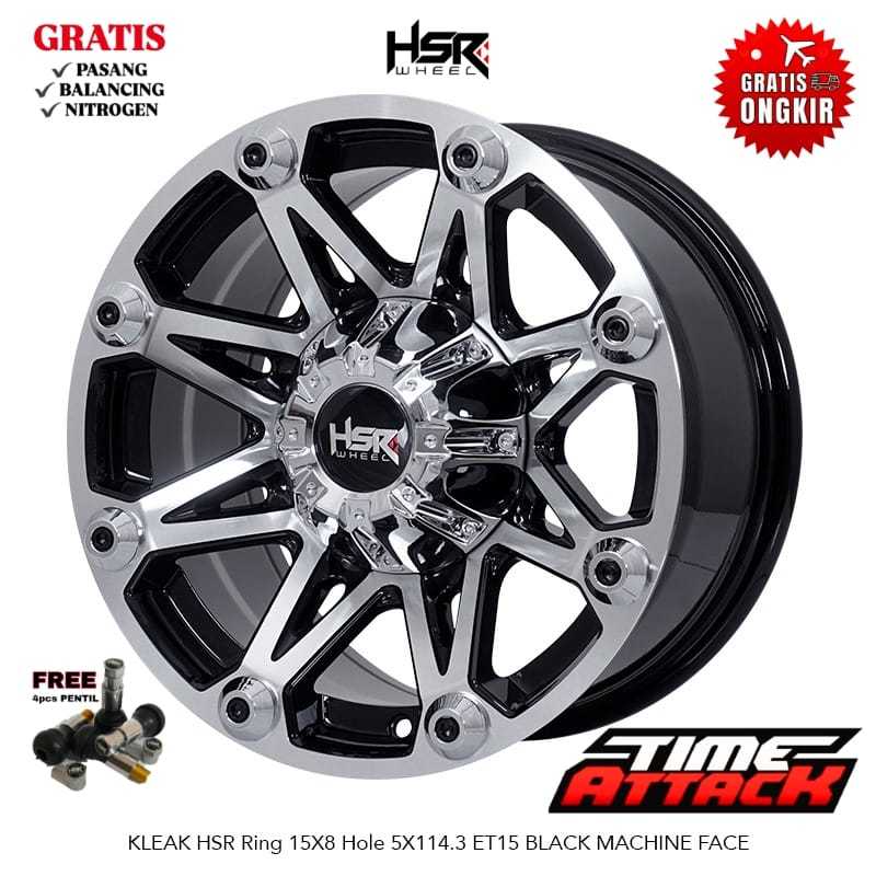 Velg Hsr Kleak Ring 15 Velg Mobil Rush Hilux Rangga L300 R15 - TIME ATTACK BOGOR