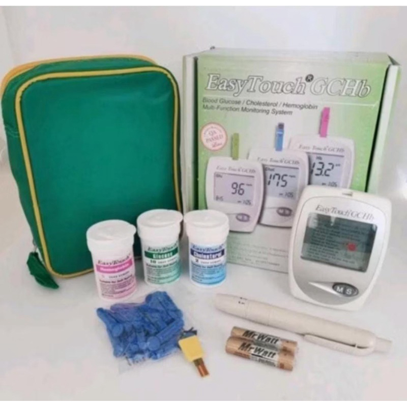 Alat Test Darah Easy Touch GCHB 3 in 1 / alat test gula darah kolesterol hemoglobin Hb